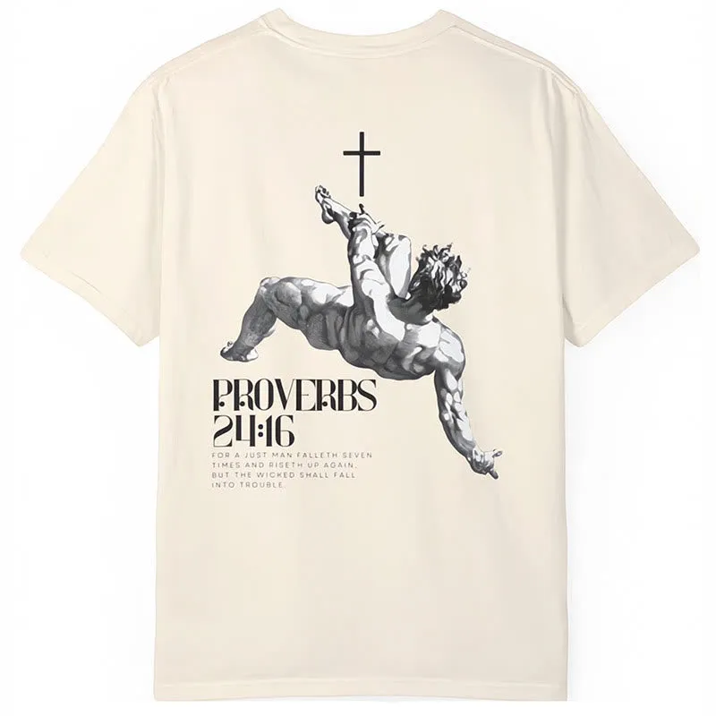 Christianartworkshop Proverbs 24:16' Christian T-Shirt sold by Christian Art Workshop