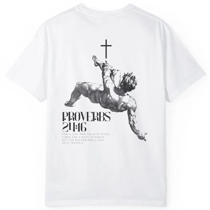 Christianartworkshop Proverbs 24:16' Christian T-Shirt sold by Christian Art Workshop product image thumbnail 3
