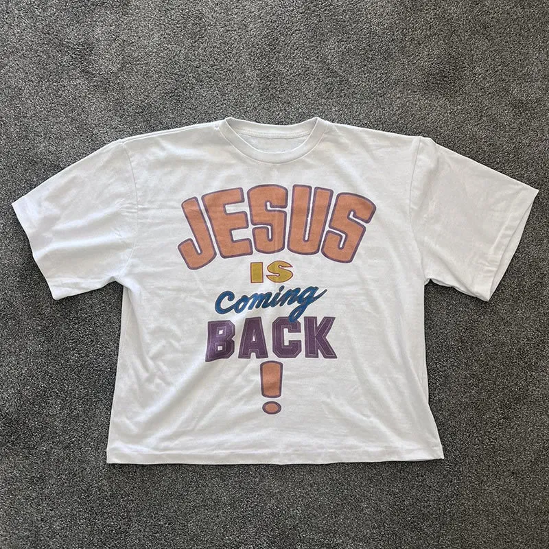 Christianartworkshop Jesus is Coming Back Bold Statement T-Shirt sold by Christian Art Workshop