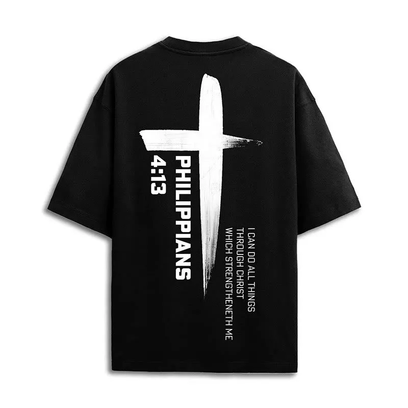 Christianartworkshop Philippians 4:13 Strength Cross T-Shirt sold by Christian Art Workshop