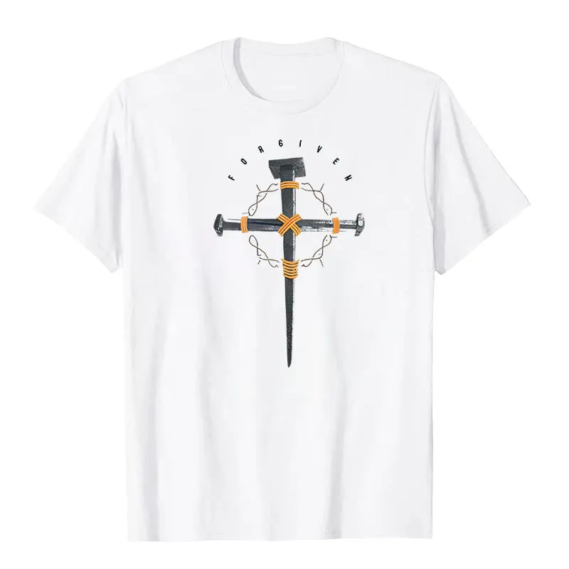 Christianartworkshop Forgiven Cross T-Shirt sold by Christian Art Workshop
