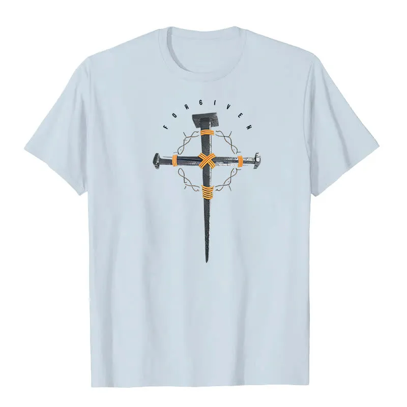 Christianartworkshop Forgiven Cross T-Shirt sold by Christian Art Workshop product image thumbnail 4