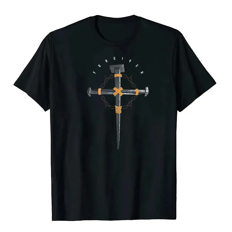 Christianartworkshop Forgiven Cross T-Shirt sold by Christian Art Workshop product image thumbnail 2