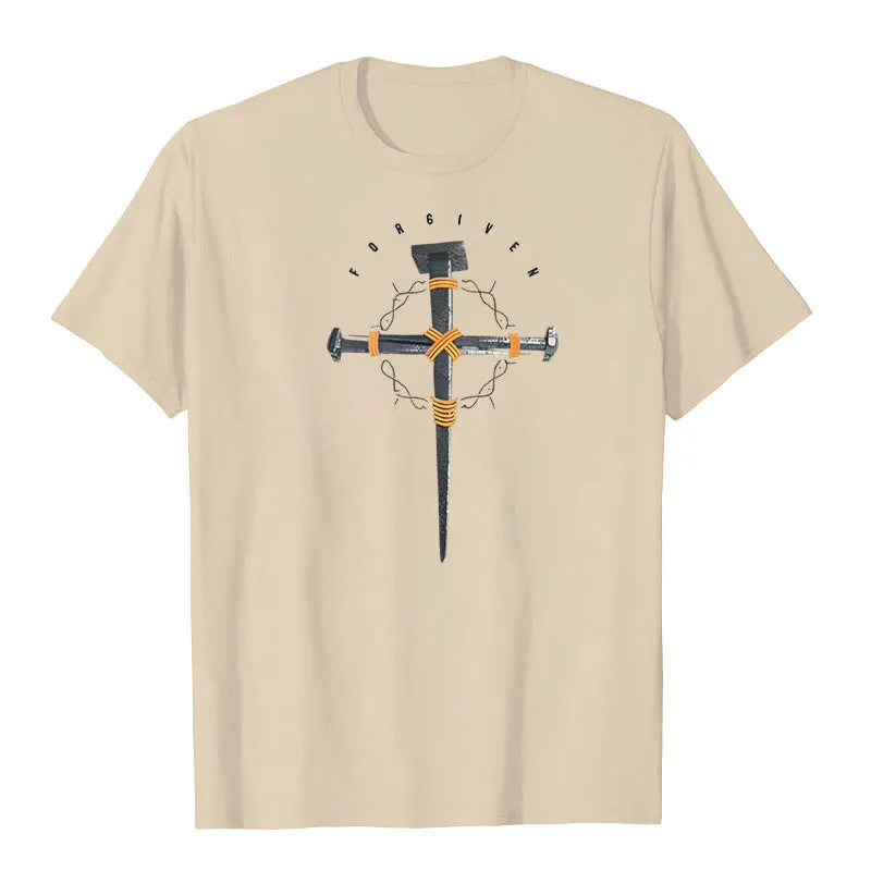 Christianartworkshop Forgiven Cross T-Shirt sold by Christian Art Workshop product image thumbnail 3