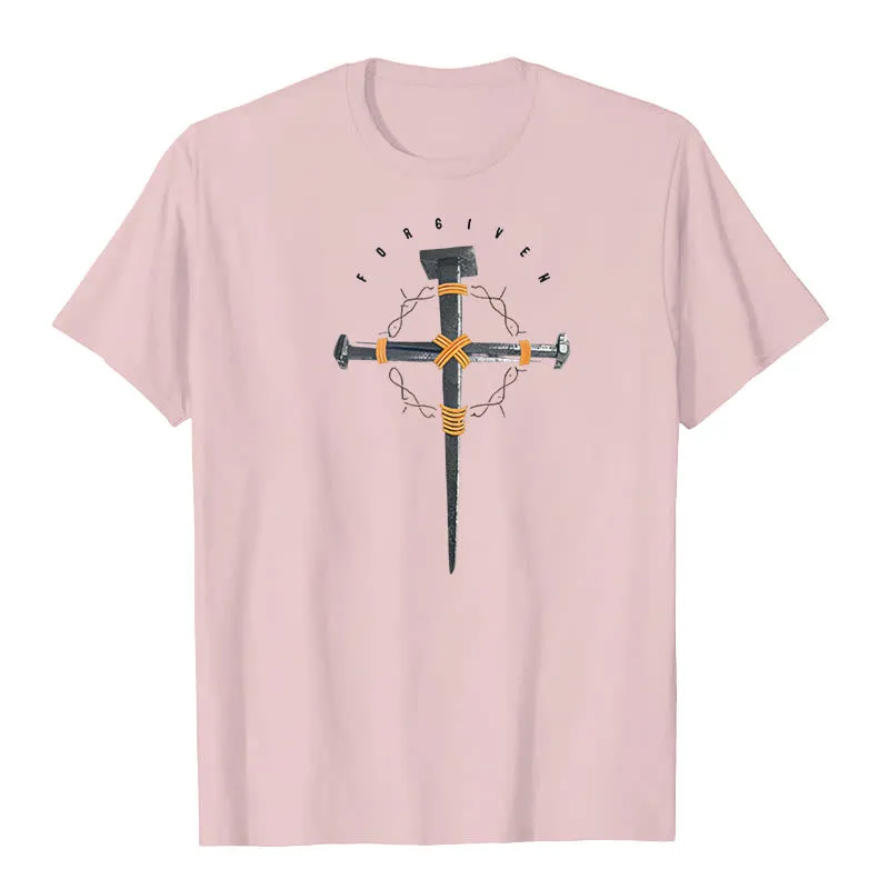 Christianartworkshop Forgiven Cross T-Shirt sold by Christian Art Workshop product image thumbnail 5