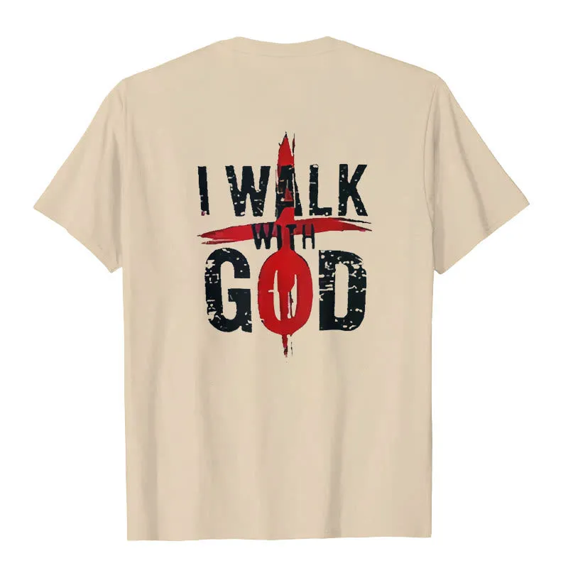 Christianartworkshop I'll Walk With God T-Shirt sold by Christian Art Workshop product image thumbnail 5