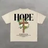 Christianartworkshop Hope Cross Print T-Shirt sold by Christian Art Workshop
