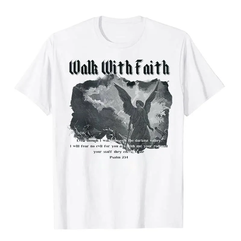 Christianartworkshop Walk With Faith T-Shirt sold by Christian Art Workshop product image thumbnail 2