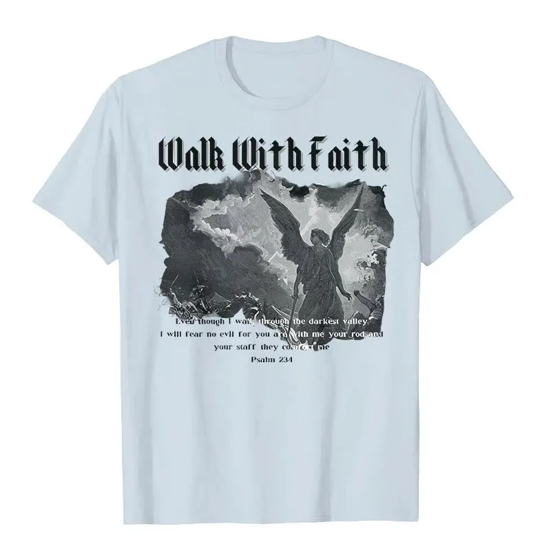 Christianartworkshop Walk With Faith T-Shirt sold by Christian Art Workshop product image thumbnail 4