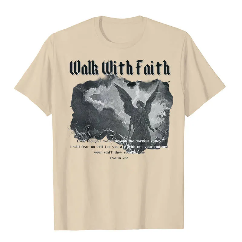 Christianartworkshop Walk With Faith T-Shirt sold by Christian Art Workshop product image thumbnail 3