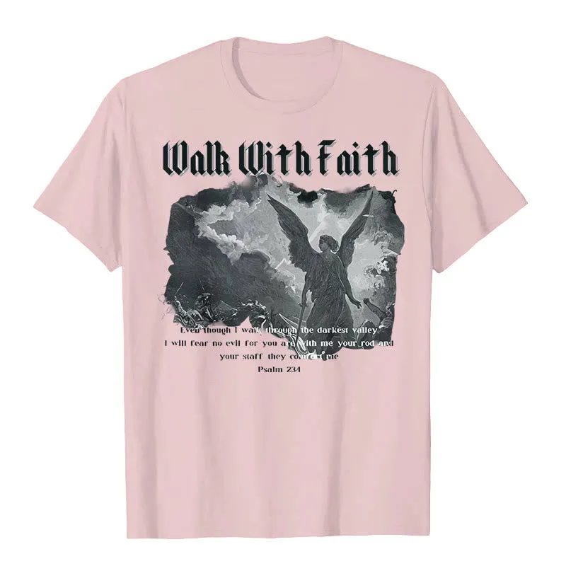 Christianartworkshop Walk With Faith T-Shirt sold by Christian Art Workshop product image thumbnail 5
