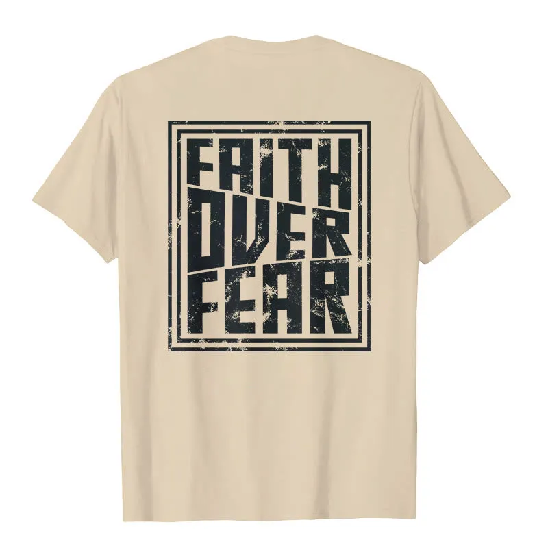 Christianartworkshop Faith Over Fear T-Shirt sold by Christian Art Workshop product image thumbnail 5