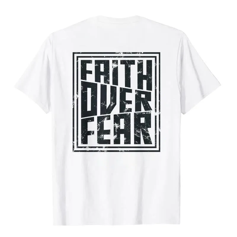 Christianartworkshop Faith Over Fear T-Shirt sold by Christian Art Workshop product image thumbnail 3