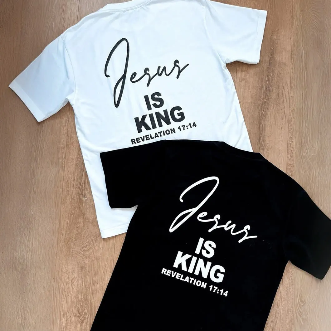Christianartworkshop "Jesus IS KING" T-shirt sold by Christian Art Workshop product image thumbnail 4