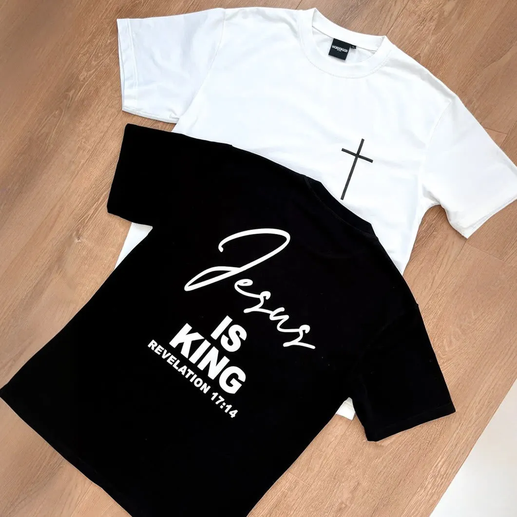 Christianartworkshop "Jesus IS KING" T-shirt sold by Christian Art Workshop product image thumbnail 3