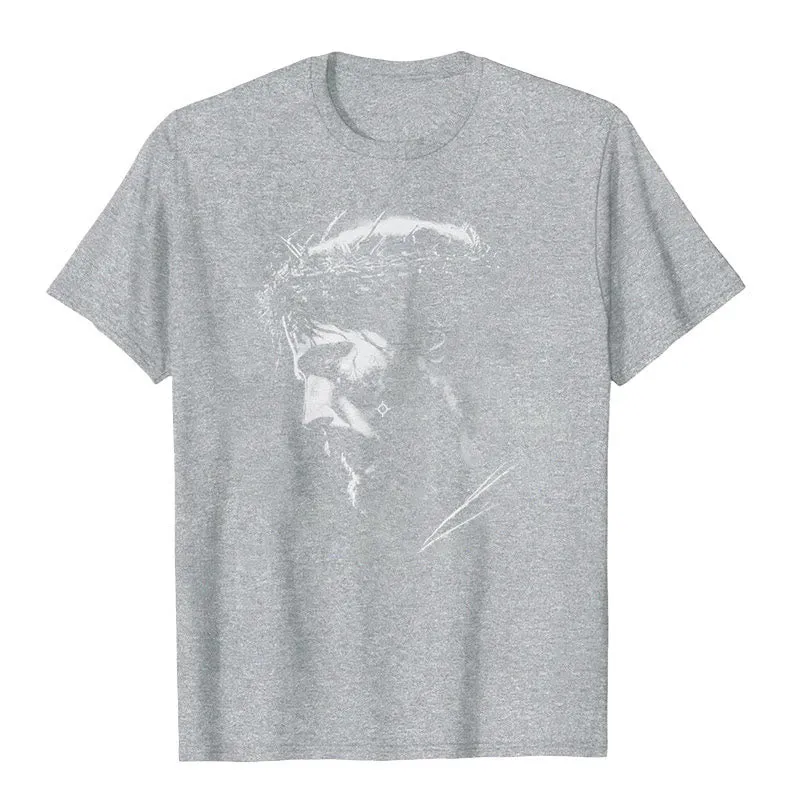 Christianartworkshop Jesus Crown of Thorns T-shirt sold by Christian Art Workshop product image thumbnail 3