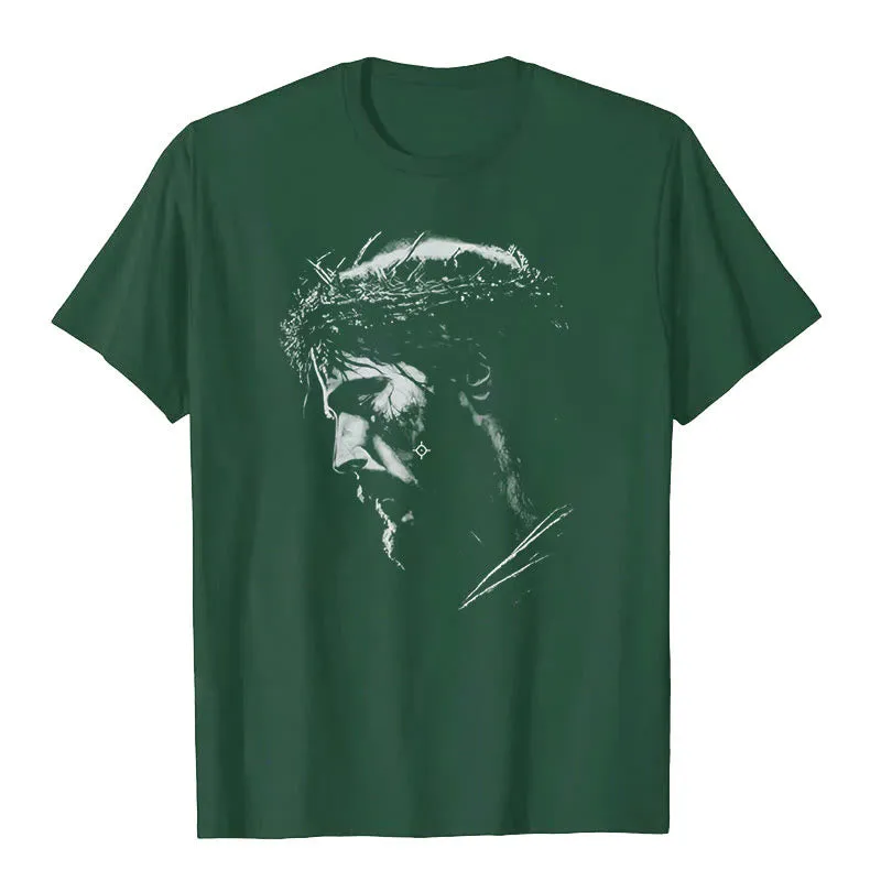 Christianartworkshop Jesus Crown of Thorns T-shirt sold by Christian Art Workshop product image thumbnail 2