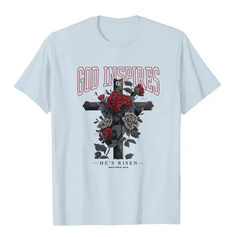 Christianartworkshop "GOD INSPIRES" T-shirt sold by Christian Art Workshop product image thumbnail 4