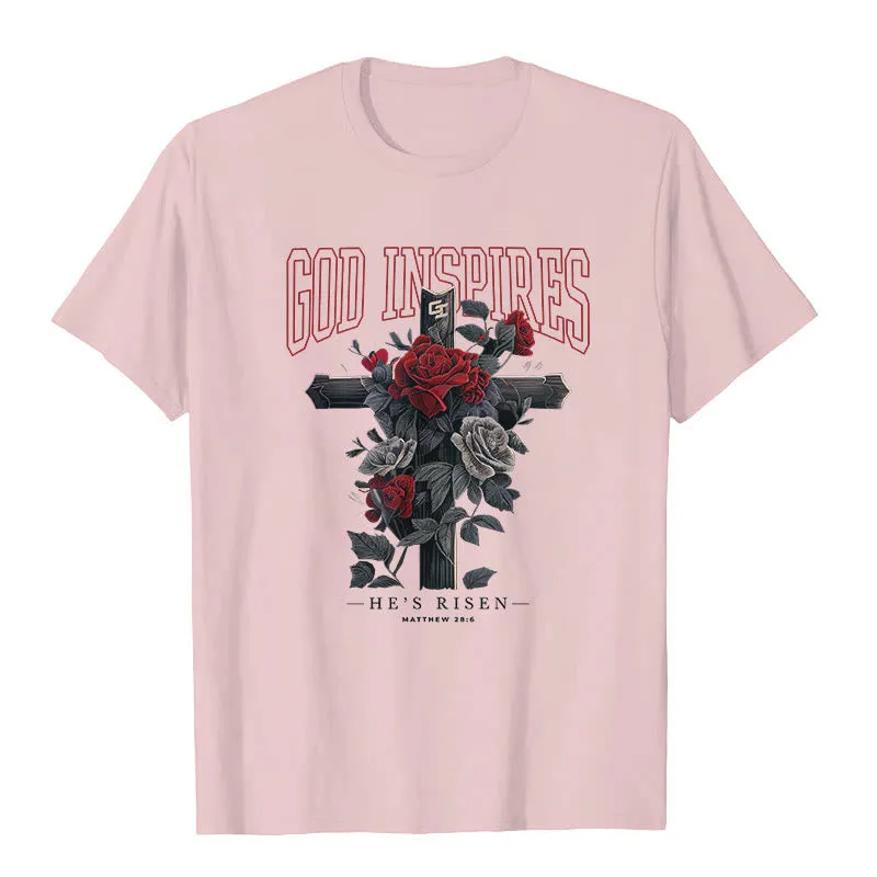 Christianartworkshop "GOD INSPIRES" T-shirt sold by Christian Art Workshop product image thumbnail 5