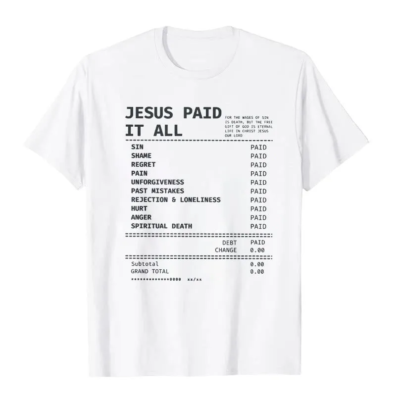 Christianartworkshop Jesus Paid It All T-shirt sold by Christian Art Workshop