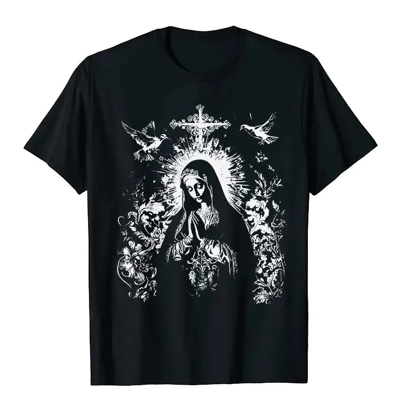 Christianartworkshop Mary Praying Vintage T-shirt sold by Christian Art Workshop