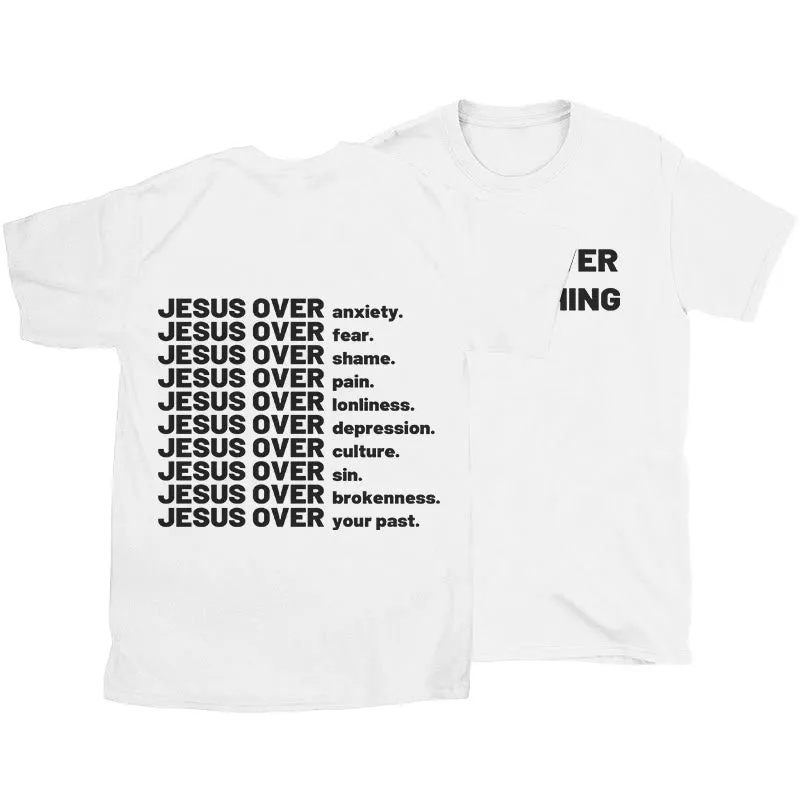 Christianartworkshop Jesus Over T-shirt sold by Christian Art Workshop