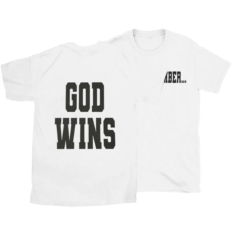 Christianartworkshop God Wins T-shirt sold by Christian Art Workshop