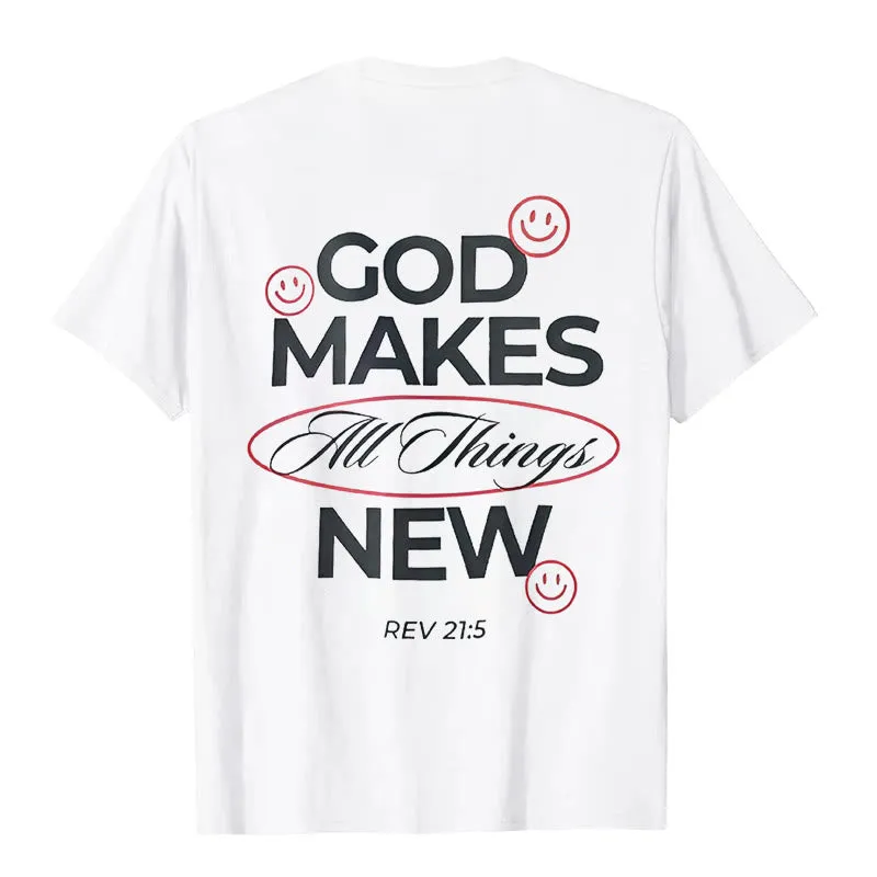 Christianartworkshop God Makes All Things New T-shirt sold by Christian Art Workshop product image thumbnail 2