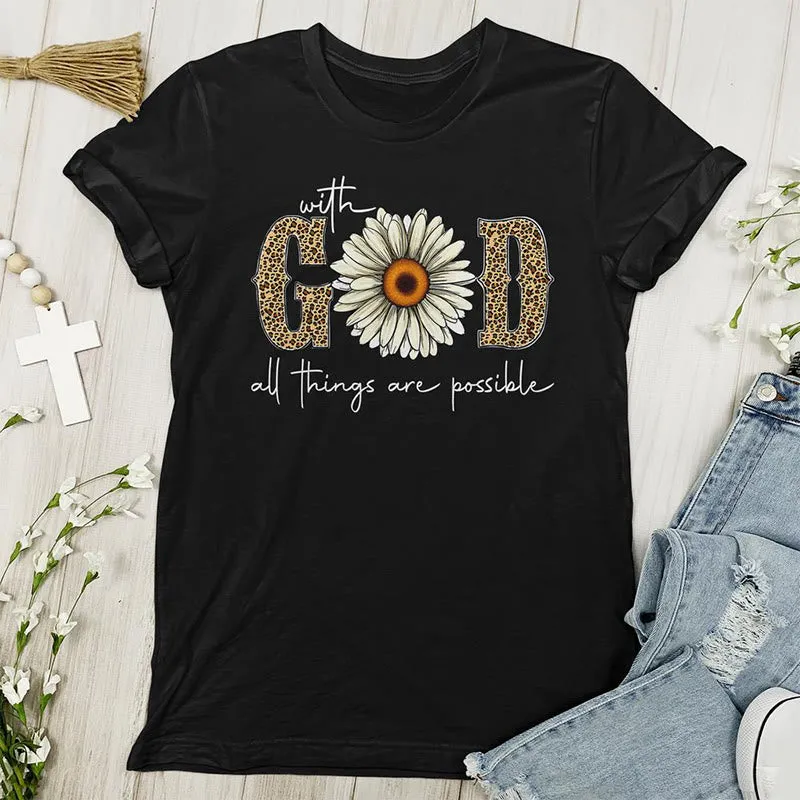 Christianartworkshop With God, All Things Are Possible Women's T-shirt sold by Christian Art Workshop