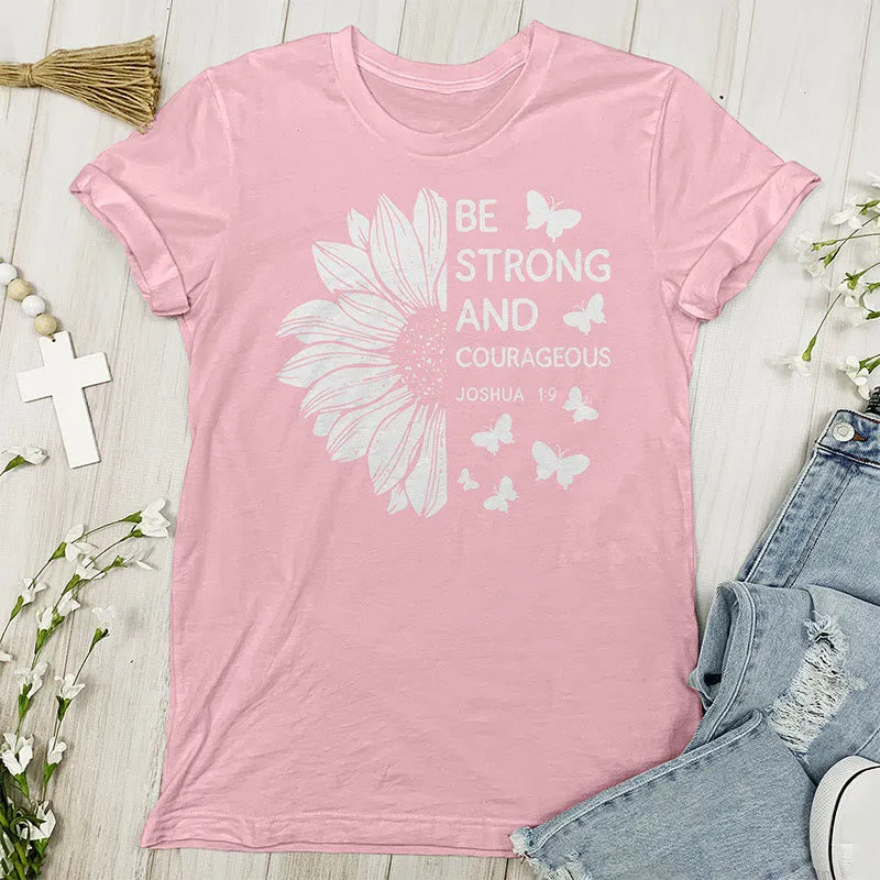 Christianartworkshop Be Strong and Courageous Joshua 1:9 Women's T-shirt sold by Christian Art Workshop