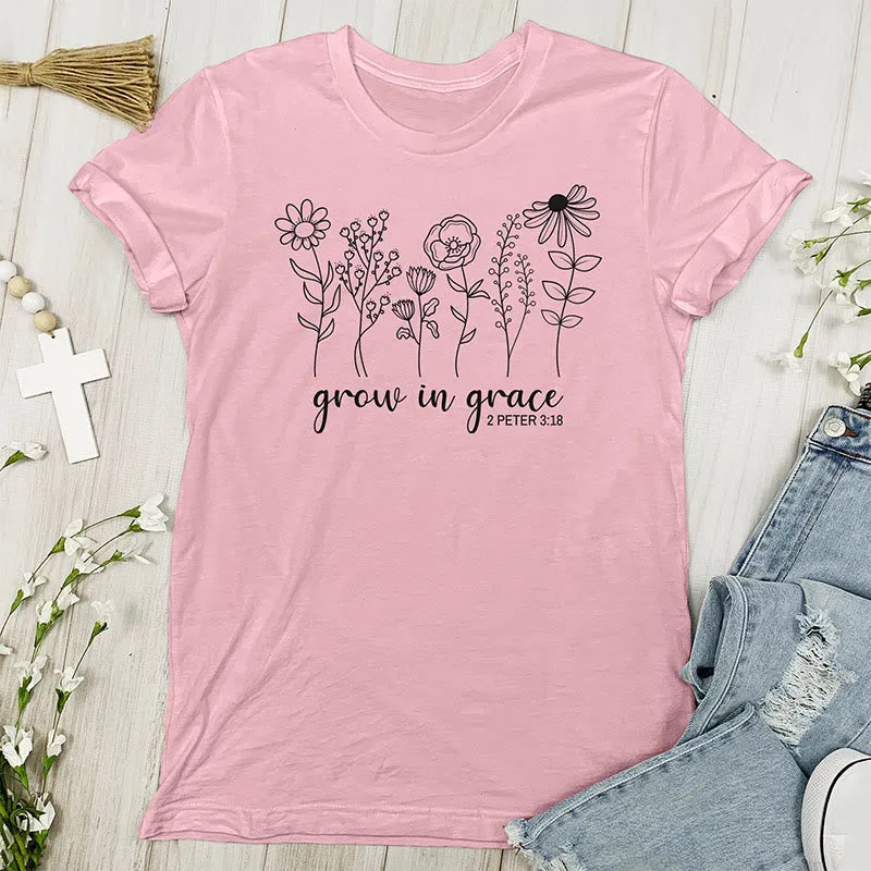 Christianartworkshop Grow in Grace 2 Peter 3:18 Women's T-shirt sold by Christian Art Workshop