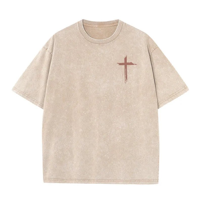 Christianartworkshop Faith - Inspired Bible Verses Unisex Washed T-Shirt sold by Christian Art Workshop product image thumbnail 2