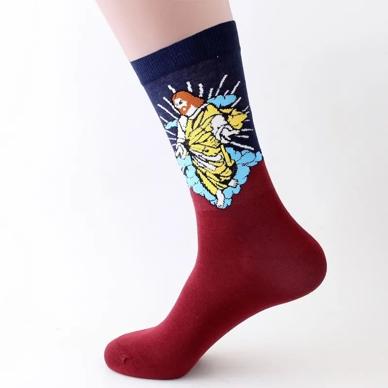 Christianartworkshop He Has Risen Blessed Jesus Unisex Socks: Grace for Every Step sold by Christian Art Workshop