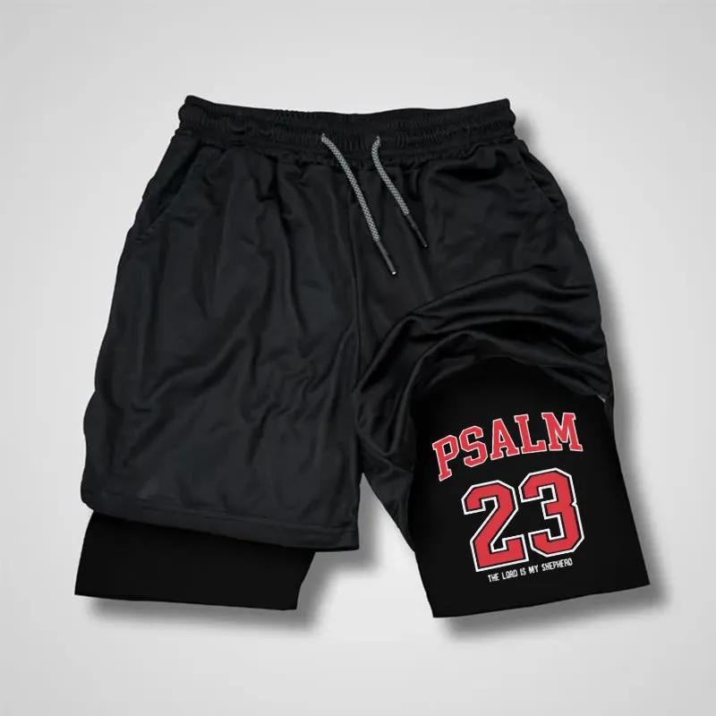Christianartworkshop Psalm 23 Christian Performance Shorts sold by Christian Art Workshop