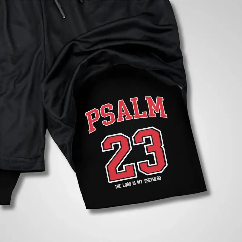 Christianartworkshop Psalm 23 Christian Performance Shorts sold by Christian Art Workshop product image thumbnail 5