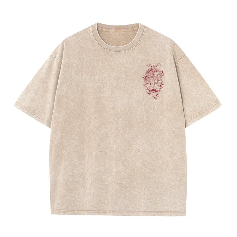 Christianartworkshop Heart Illustration Ezekiel Christian Washed T-shirt sold by Christian Art Workshop product image thumbnail 2