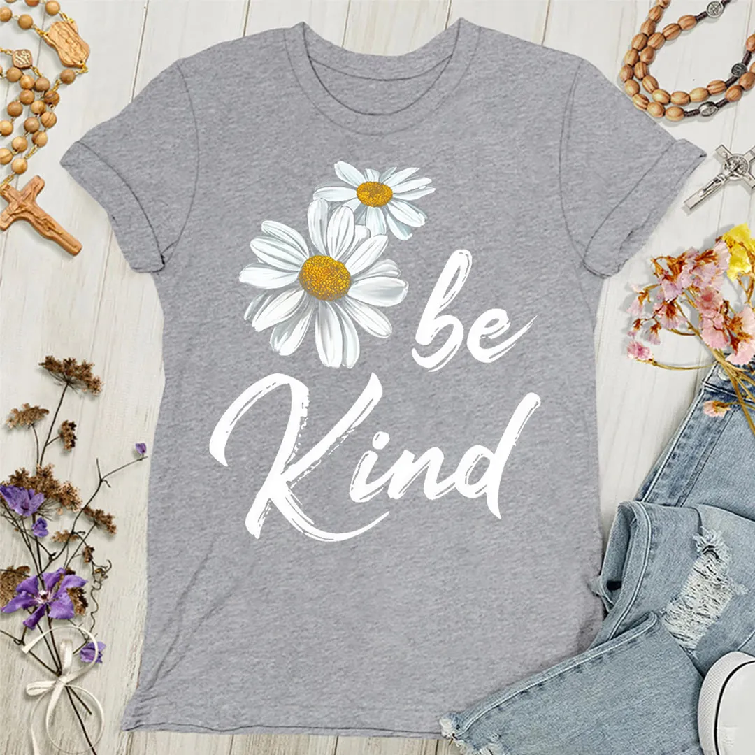 Christianartworkshop Be Kind Daisy Women's T-shirt: Sharing God's Grace with Kindness sold by Christian Art Workshop product image thumbnail 5