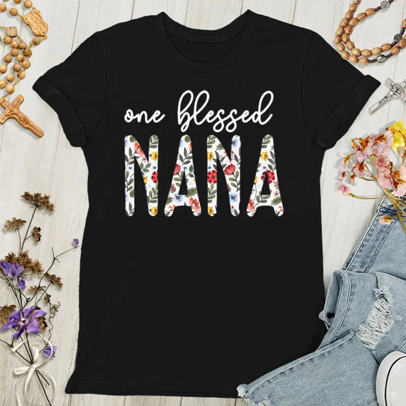 Christianartworkshop One Blessed Nana Women's T-shirt sold by Christian Art Workshop