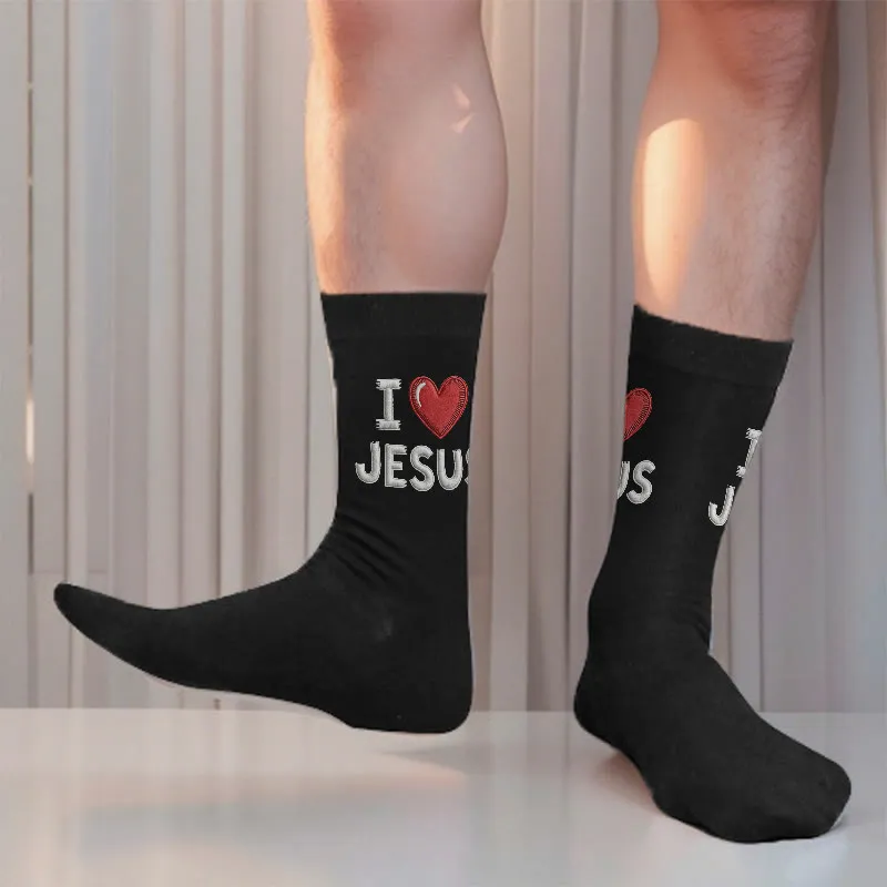 Christianartworkshop Classic I Love Jesus Socks Perfect for True Devotion sold by Christian Art Workshop product image thumbnail 2
