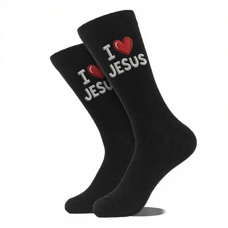 Christianartworkshop Classic I Love Jesus Socks Perfect for True Devotion sold by Christian Art Workshop product image thumbnail 5