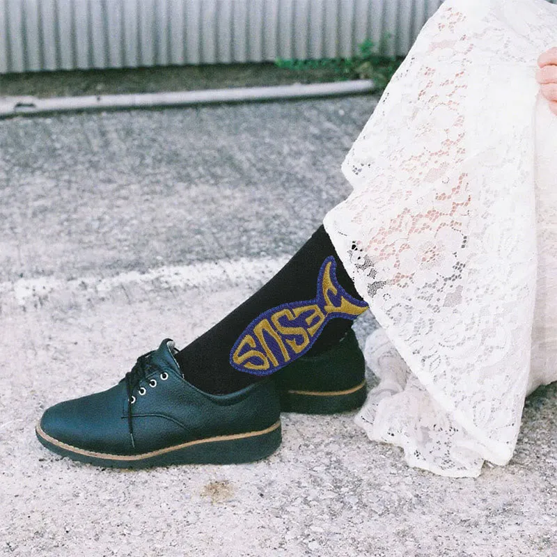 Christianartworkshop Jesus Fish Icon Socks Expressing Hope and Devotion sold by Christian Art Workshop product image thumbnail 3