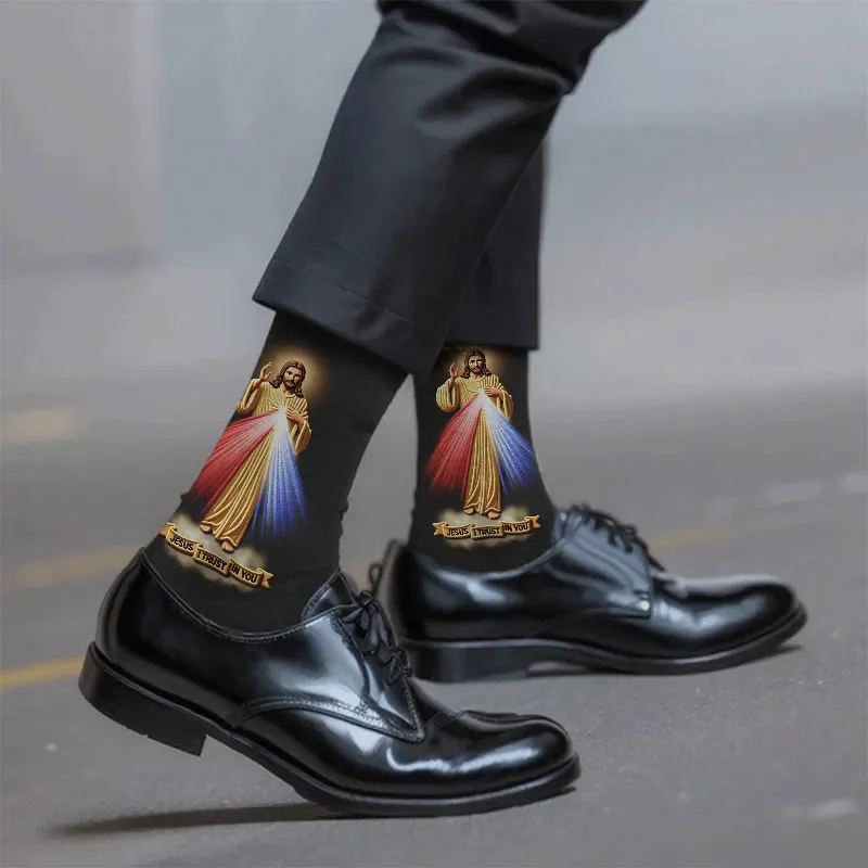 Christianartworkshop Divine Jesus Blessing Socks for Faithful Comfort and Everyday Inspiration sold by Christian Art Workshop