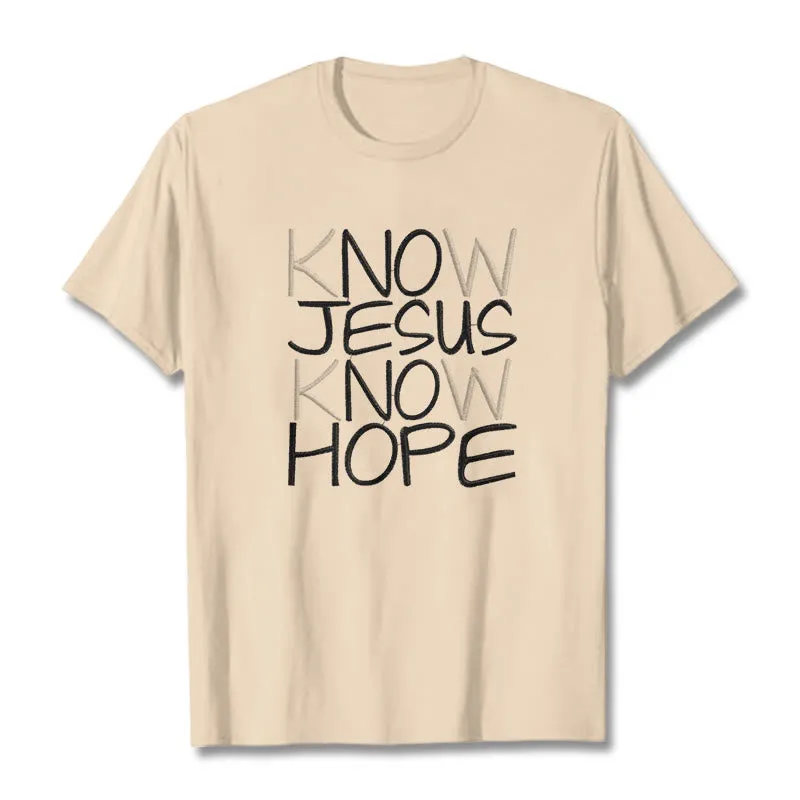 Christianartworkshop Know Jesus Know Hope Faith Statement Unisex T-shirt sold by Christian Art Workshop