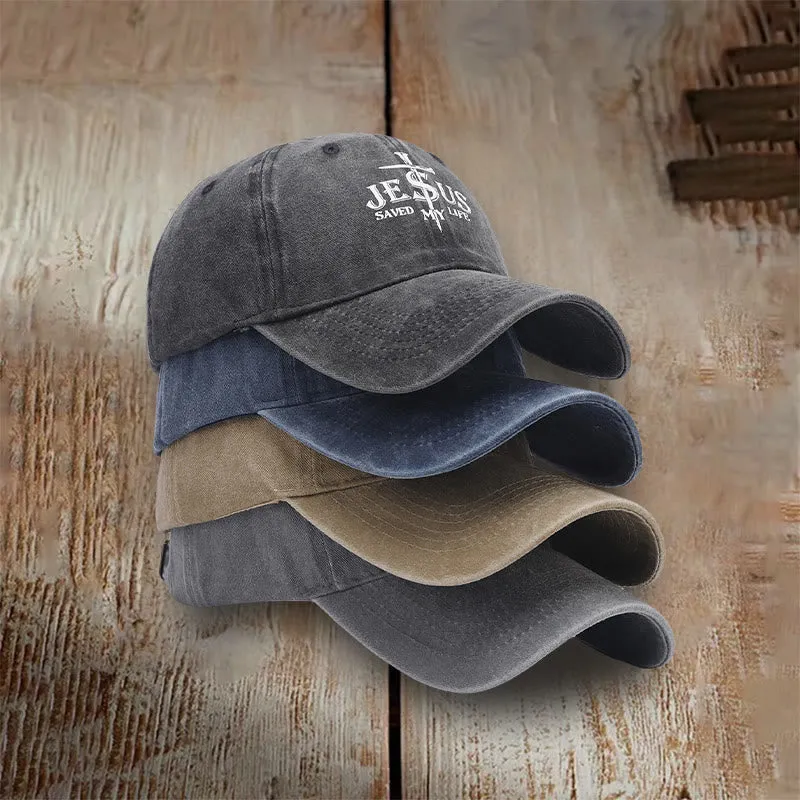 Christianartworkshop Jesus Saved My Life Statement Baseball Cap: Saved by Grace sold by Christian Art Workshop product image thumbnail 2