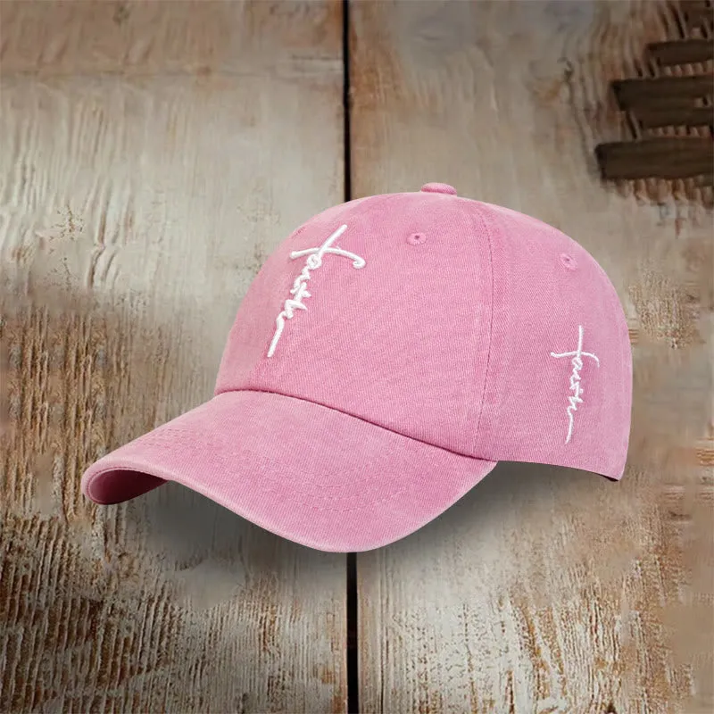 Christianartworkshop Minimalist Faith Cross Baseball Cap: Casual Style with a Powerful Message sold by Christian Art Workshop product image thumbnail 2