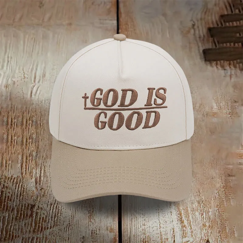 Christianartworkshop God Is Good Two-Tone Baseball Cap: Faith Worn Boldly sold by Christian Art Workshop