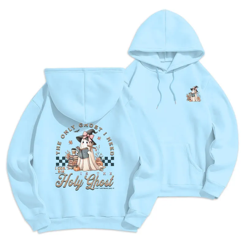 Christianartworkshop Holy Ghost Witchy Chic Fleece Lined Polyester Hoodie sold by Christian Art Workshop