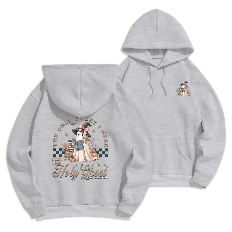 Christianartworkshop Holy Ghost Witchy Chic Fleece Lined Polyester Hoodie sold by Christian Art Workshop product image thumbnail 5