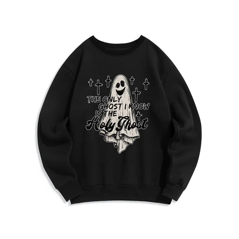 Christianartworkshop Holy Ghost and Cross Gospel Fusion Fleece Lined Polyester Sweatshirt sold by Christian Art Workshop product image thumbnail 5