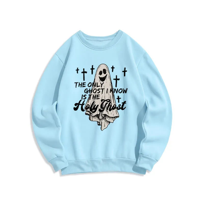 Christianartworkshop Holy Ghost and Cross Gospel Fusion Fleece Lined Polyester Sweatshirt sold by Christian Art Workshop product image thumbnail 3